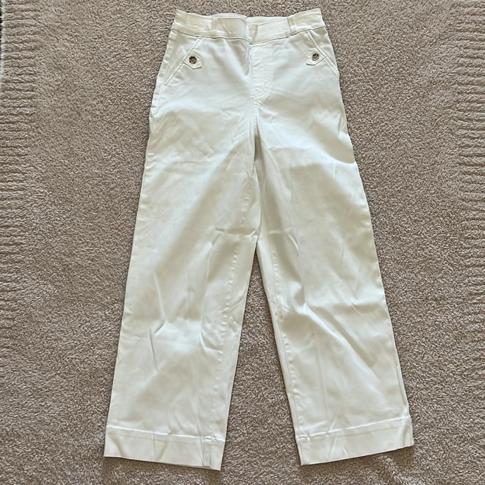 NEW SPANX Stretch Twill Cropped Wide Leg Pant Size XS - Picture 4 of 8